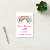 regenboog waterverf pastel beste leraar ooit est post-it® notes (Kantoor)