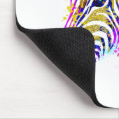 Regenboog Waterverf Spat Water Zebra Grafisch Muismat (Hoek)