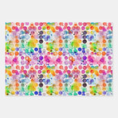 Regenboog Waterverf Stippen Inpakpapier Vel (Voorkant 2)