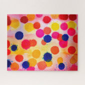 Regenboog waterverf stippen legpuzzel (Horizontaal)