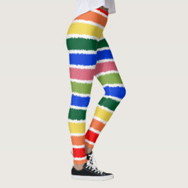 Regenboog Waterverf Strepen Kleurrijk Leggings