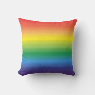 Regenboog Waterverf Strepen Modern Kleurrijk Buitenkussen