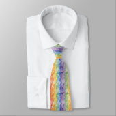 Regenboog Waterverf Strepen Patroon Stropdas (Gebonden)