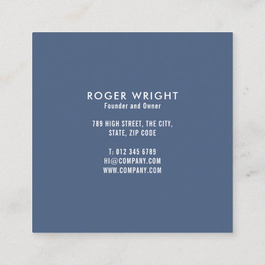 Regenboog Waterverf Stripes Square Vierkante Visitekaartje (Achterkant)