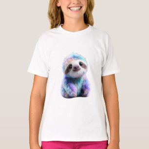 Regenboog Waterverf Tie Dye Baby Luiaard Kinderen T-shirt