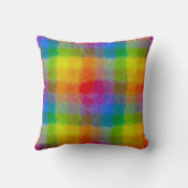 Regenboog Waterverf Vierkanten Kussen (Achterkant)