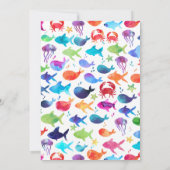 Regenboog Waterverf vis onder de Zee krab Kaart (Achterkant)