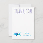 Regenboog Waterverf Vis onder het Zee Dank u Bedankkaart (Voorkant)