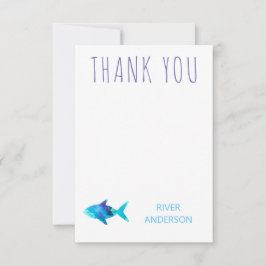 Regenboog Waterverf Vis onder het Zee Dank u Bedankkaart