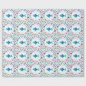 Regenboog Waterverf Vis onder het Zee Party Cadeaupapier (Vlak)