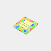 Regenboog waterverf voeg naam tekst aangepaste boo post-it® notes (Schuin)