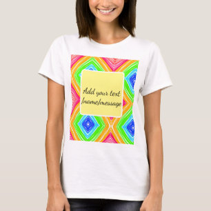 Regenboog waterverf voeg naam tekst aangepaste boo t-shirt