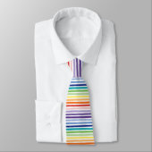 Regenboog Waterverfkwast Streeppatroon Stropdas (Gebonden)