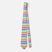 Regenboog Waterverfkwast Streeppatroon Stropdas (Voorkant)