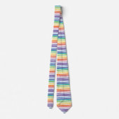 Regenboog Waterverfkwast Streeppatroon Stropdas (Achterkant)