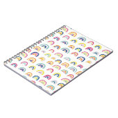 Regenboog waterverfpatroon notitieboek (Linkerzijde)