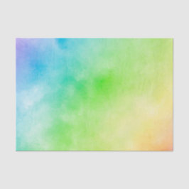 Regenboog waterverfschilderij met gepersonaliseerd tissuepapier
