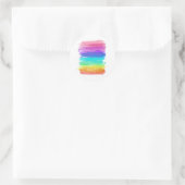 Regenboog Waterverven Moderne kunstnaam Kleurrijk Ronde Sticker (Tas)