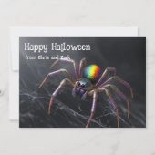 🌈🕷️Regenboog Web Magie Halloween kaart (Voorkant)