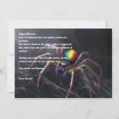 🌈🕷️Regenboog Web Magie Halloween kaart (Achterkant)