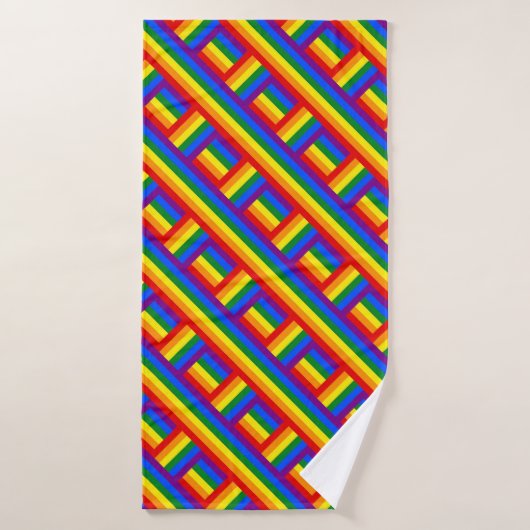 Regenboog Weefsel Badhanddoek (Badhanddoek)