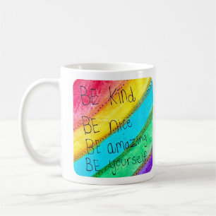 Regenboog WEES Vriendelijk WEES Jezelf Inspirerend Koffiemok