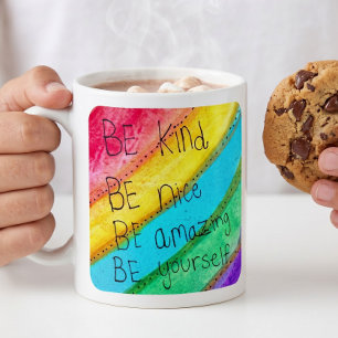 Regenboog WEES Vriendelijk WEES Jezelf Inspirerend Koffiemok
