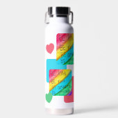 Regenboog WEES Vriendelijk WEES Jezelf Inspirerend Waterfles (Voorkant)