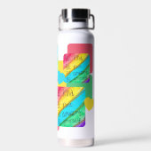 Regenboog WEES Vriendelijk WEES Jezelf Inspirerend Waterfles (Achterkant)