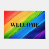 Regenboog Welkom Deurmat (Voorkant)