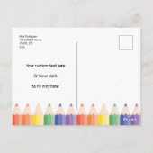 Regenboog Welkomstsjabloon voor Kleuterleidster Briefkaart (Achterkant)
