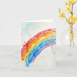 Regenboog wenskaart. kaart