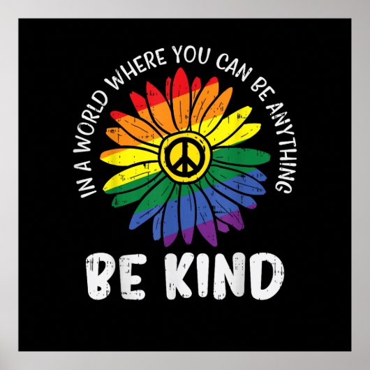 Regenboog Wereld Vriendelijk Poster (Voorkant)