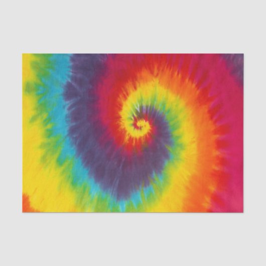 Regenboog Wervel Tie Dye Hippie Koel Tissuepapier (Voorkant)