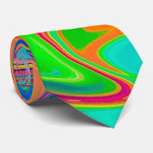 Regenboog werveling stropdas (Opgerold)