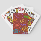 Regenboog Wervelingen Patroon Pokerkaarten (Achterkant)