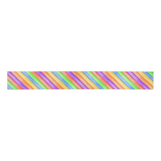 Regenboog wervellint grosgrain lint (Voorkant)