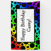 Regenboog Willekeurige Stippen (Aanpasbaar!) Spandoek (Verticaal)