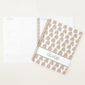 Regenboog wit rose goud grijs monogram naam 2025 planner (Display)