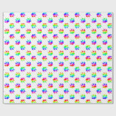 Regenboog Wolf Klauw Inpakpapier (Vlak)