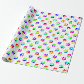 Regenboog Wolf Klauw Inpakpapier (Uitgerold)