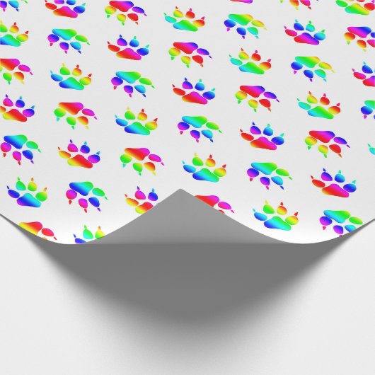Regenboog Wolf Klauw Inpakpapier (Hoek)