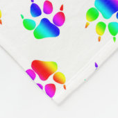Regenboog Wolf Poot Fleece Deken (Hoek)
