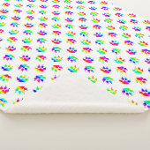 Regenboog Wolf Poot Sherpa Deken (3/4)