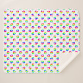 Regenboog Wolf Poot Sherpa Deken (Voorkant (horizontaal))