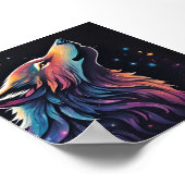 Regenboog Wolf Zielt: Een Kosmisch Verhaal Poster (Hoek)