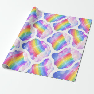 Regenboog Wolk Lucht Patroon Cadeaupapier
