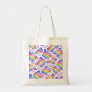Regenboog Wolk Lucht Patroon Tote Bag