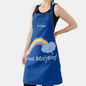 Regenboog, wolk, regendruppels, goedemorgen, jouw  schort (Insitu)