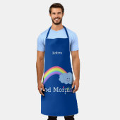 Regenboog, wolk, regendruppels, goedemorgen, jouw  schort (Gedragen)